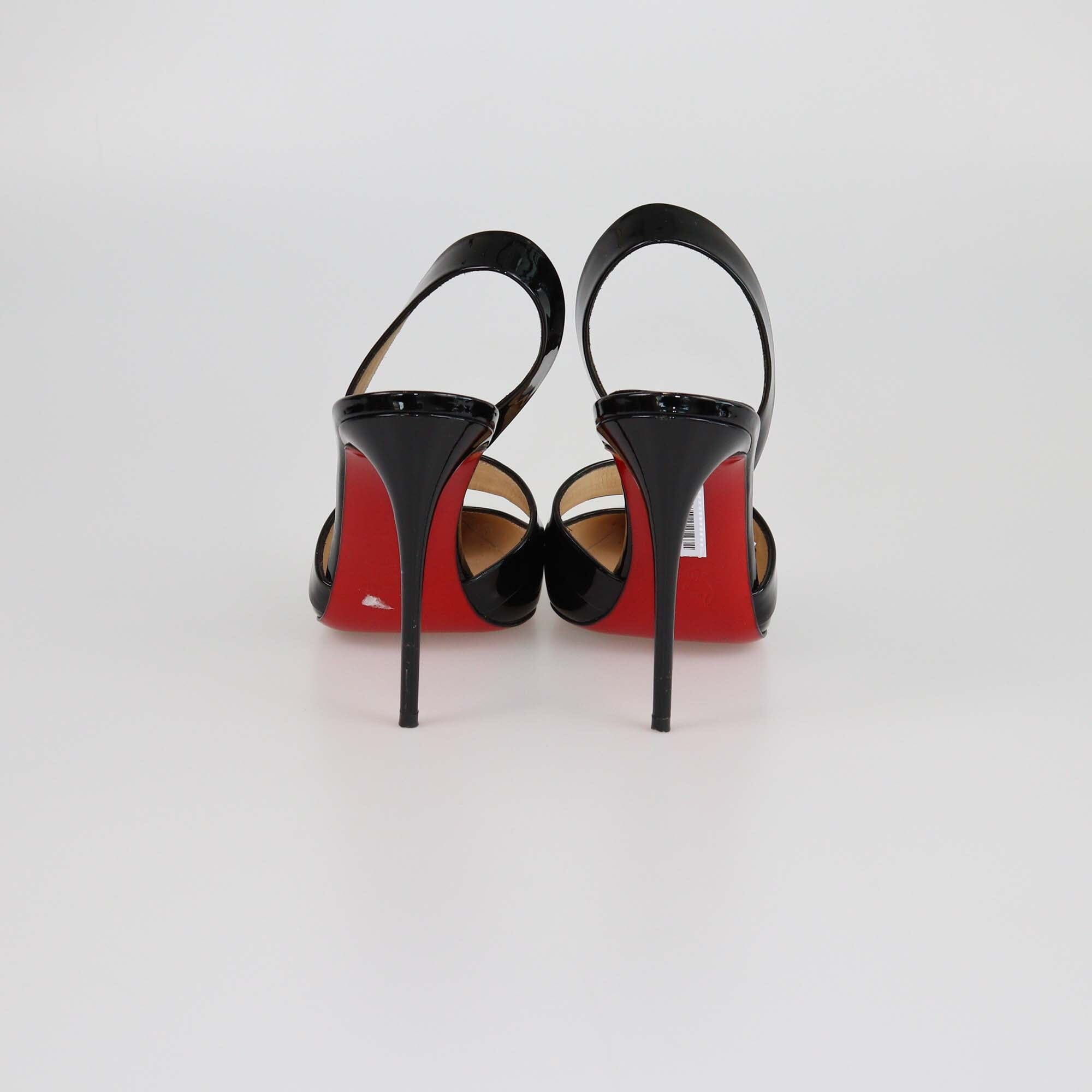 Christian Louboutin Black Actina Ankle Strap Pumps Womens Christian Louboutin 