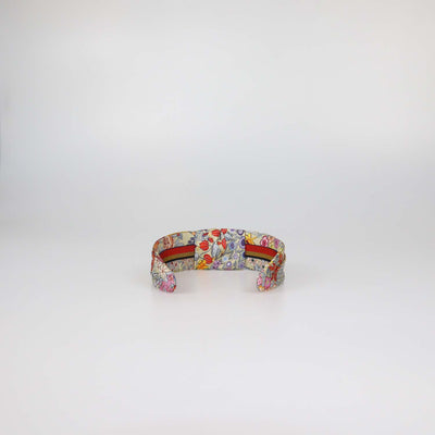 Hermes Multicolor Silk Planifleurs Print Knot Bloom Headband