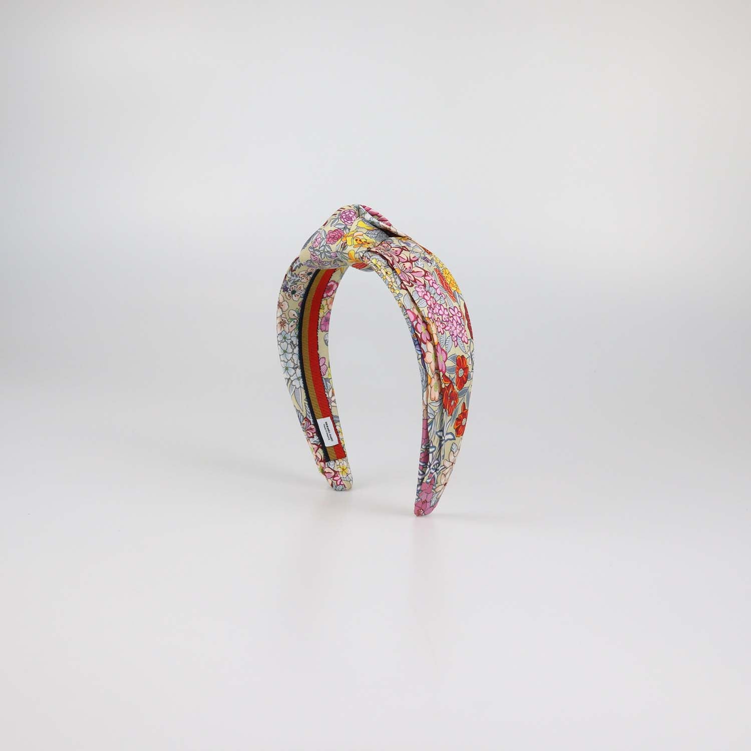 Hermes Multicolor Silk Planifleurs Print Knot Bloom Headband