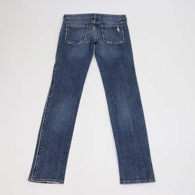 Isabel Marant Etoile Blue Denim Distressed Trim Pants