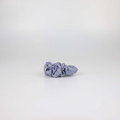 Prada Blue Satin Rhinestone Scrunchie