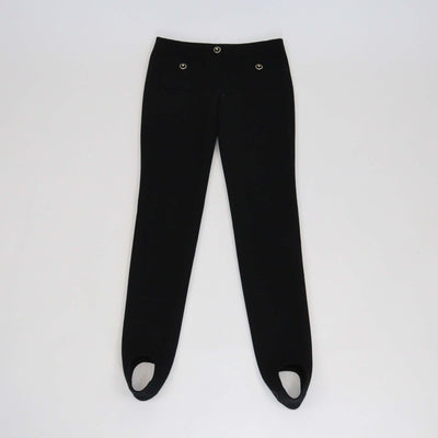 Chanel Black Two Front Pocket Skinny Pants Womens Chanel 