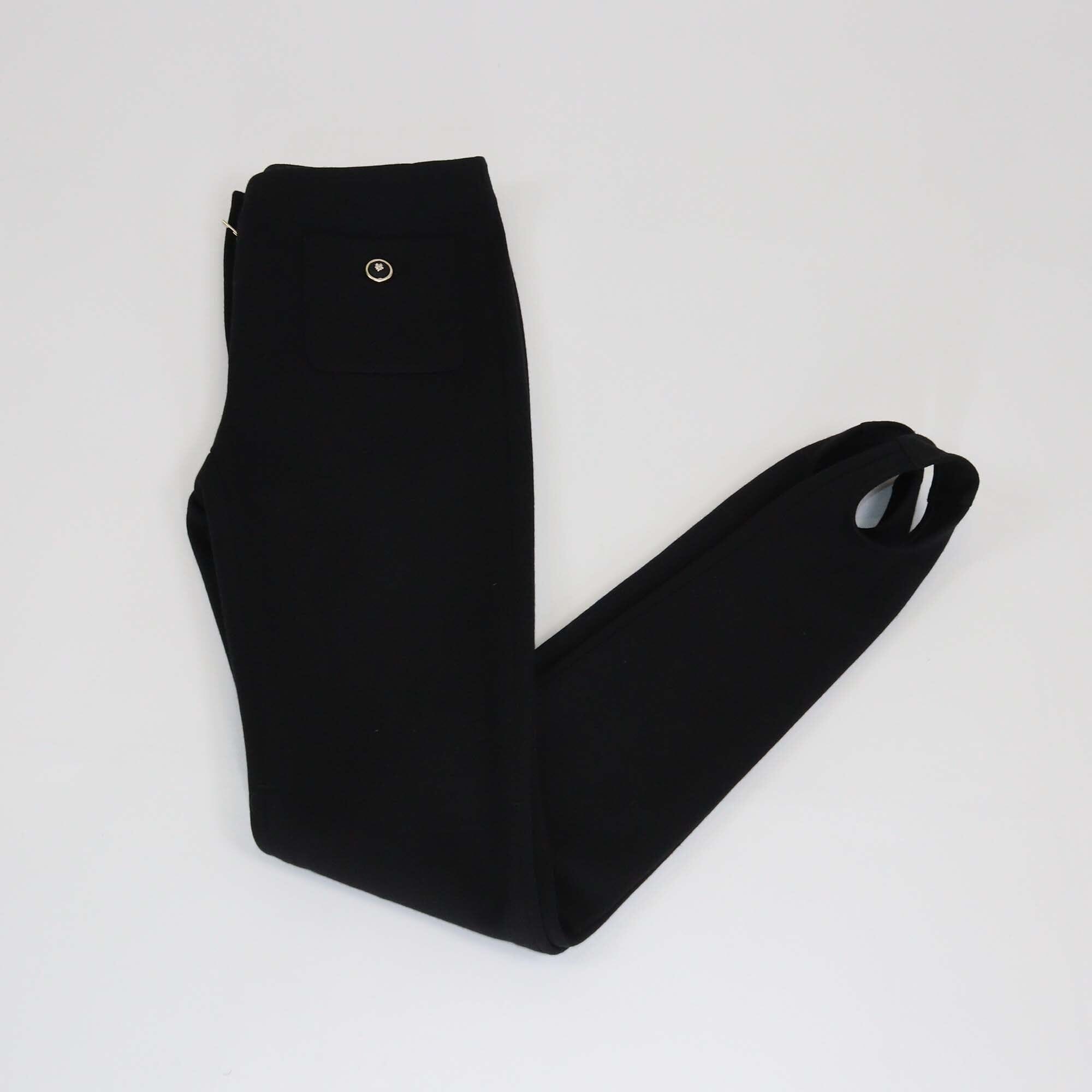 Chanel Black Two Front Pocket Skinny Pants Womens Chanel 