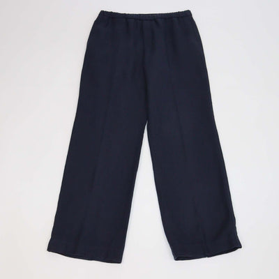 Loro Piana Navy Blue Linen Blend Marlyn Straight-Leg Trousers