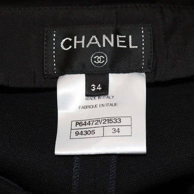Chanel Black Two Front Pocket Skinny Pants Womens Chanel 