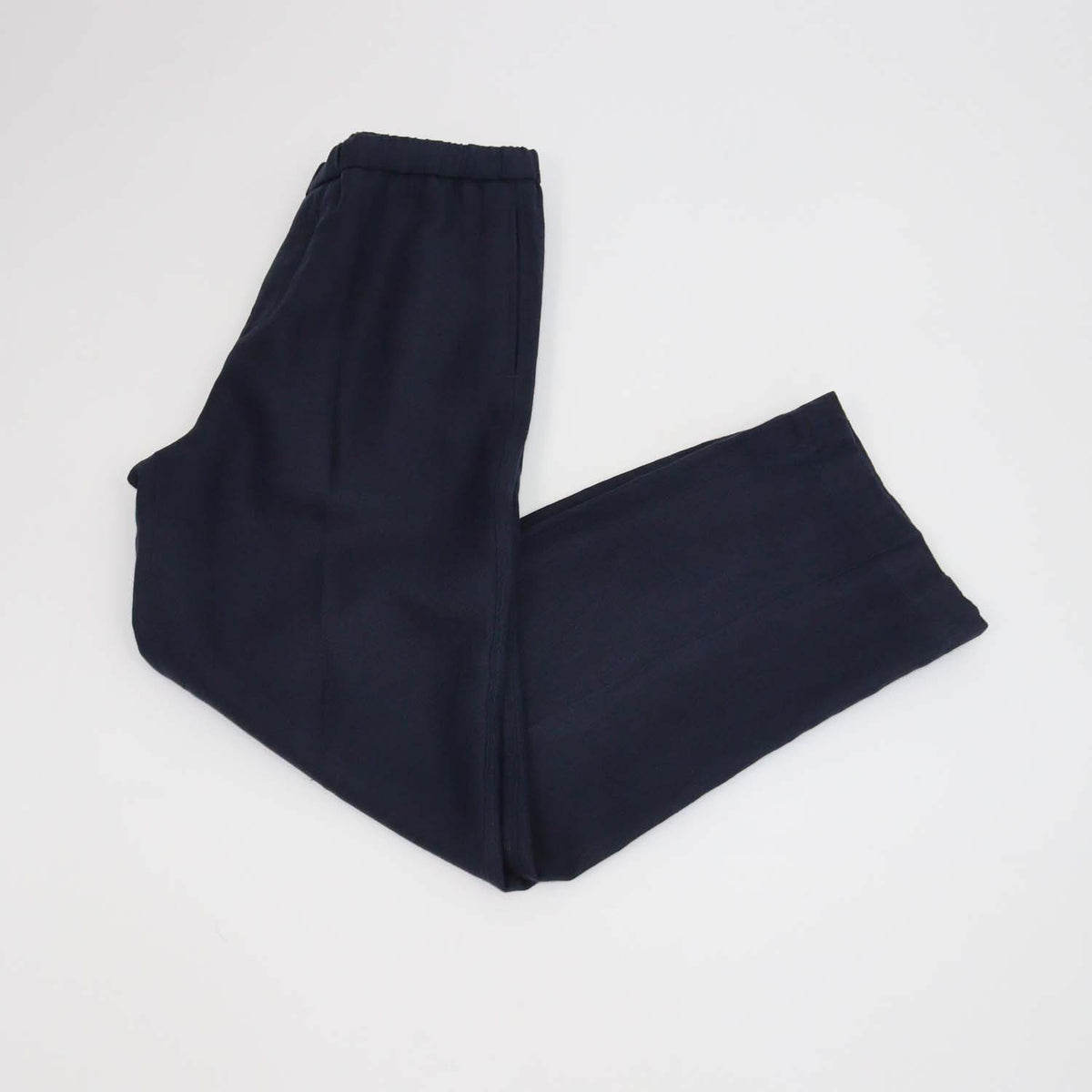 Loro Piana Navy Blue Linen Blend Marlyn Straight-Leg Trousers