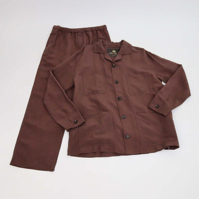 Loro Piana Brown Linen Silk Joele Shirt Jacket & Marlyn Straight Leg Pants