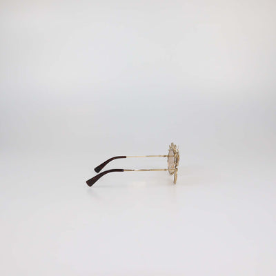 Chanel Gold/Brown Embellished Sunglasses