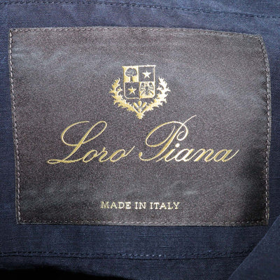 Loro Piana Navy Blue Linen Silk Joele Shirt Jacket & Marlyn Straight Leg Pants