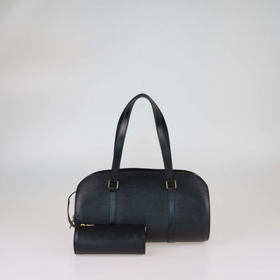 Louis Vuitton Black Epi Leather Soufflot Satchel