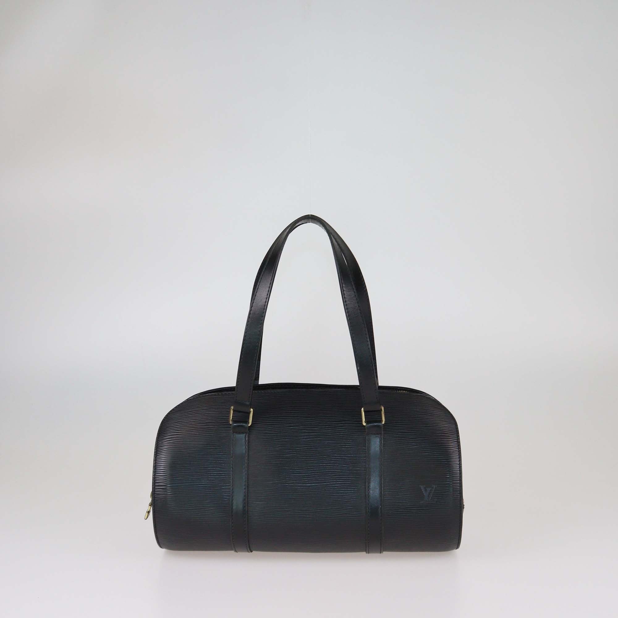 Louis Vuitton Black Epi Leather Soufflot Satchel