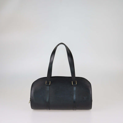 Louis Vuitton Black Epi Leather Soufflot Satchel