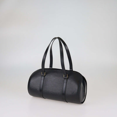 Louis Vuitton Black Epi Leather Soufflot Satchel