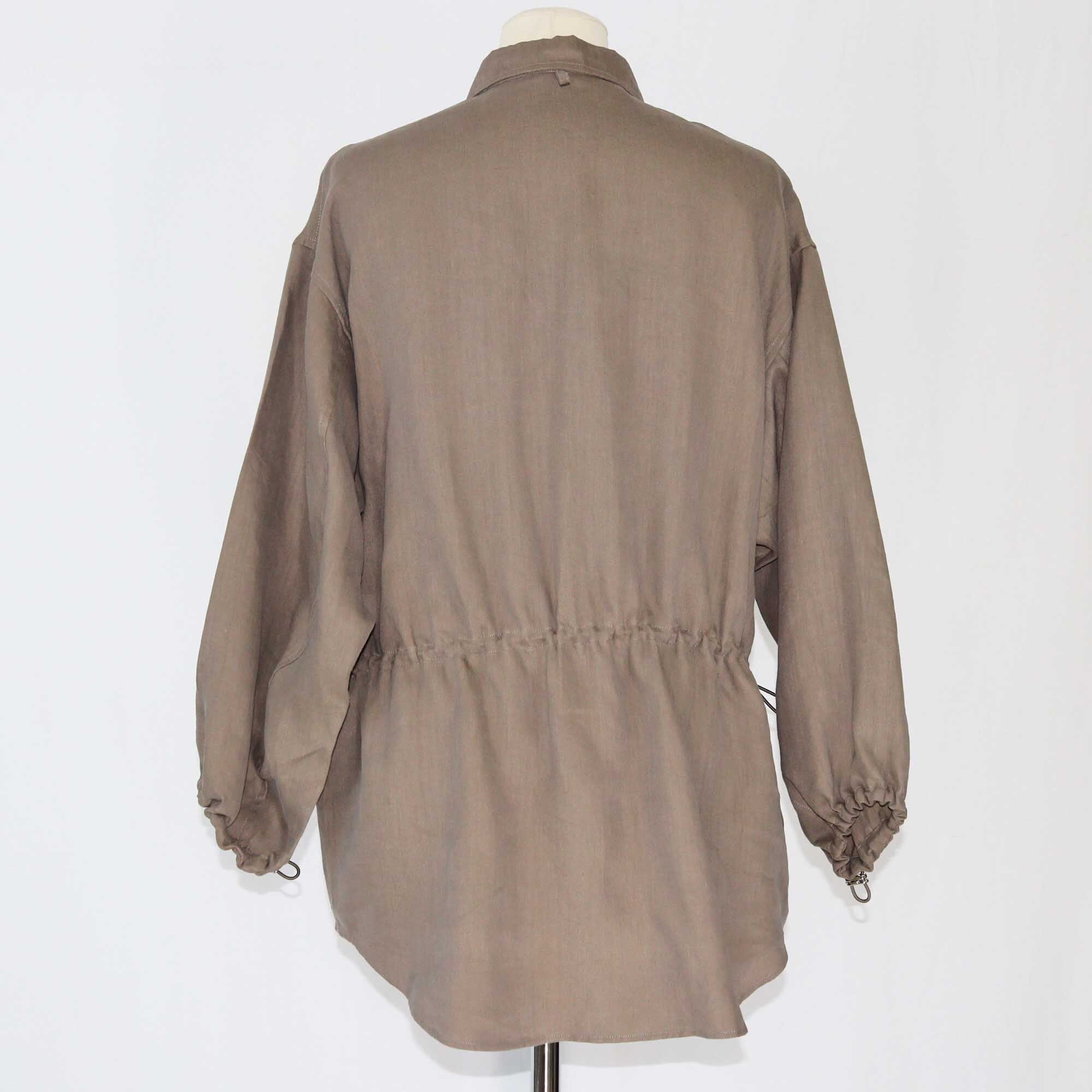 Hemes Brown Drawstring Shirt Clothing Hermes 