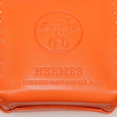 Hermes Orange Leather Shopping Bag Charm
