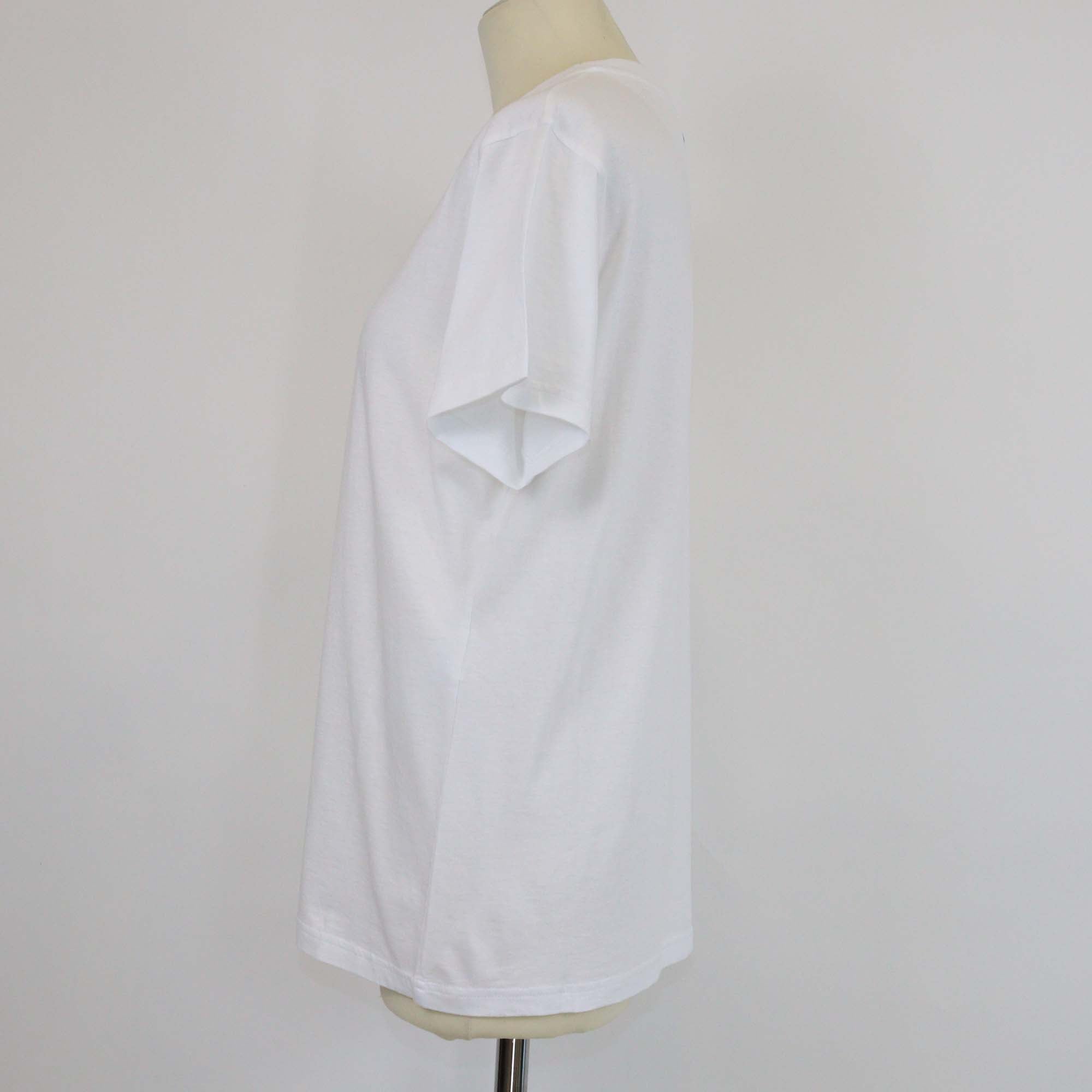 Chloe White Cotton Knit Crewneck T-Shirt