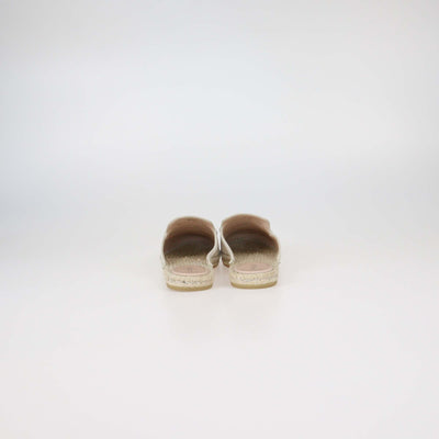 Gucci Ivory Suede Horsebit Espadrille Mules