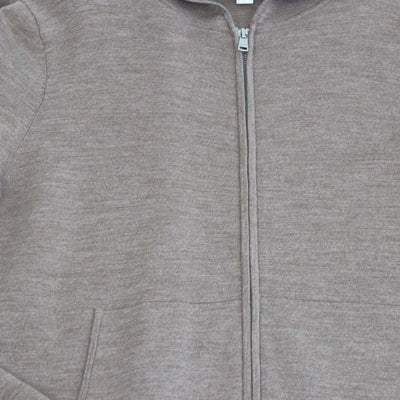 Les100ciels Dark Beige Wool Gian Full Zip Hoodie jacket & Amir Noble Pants