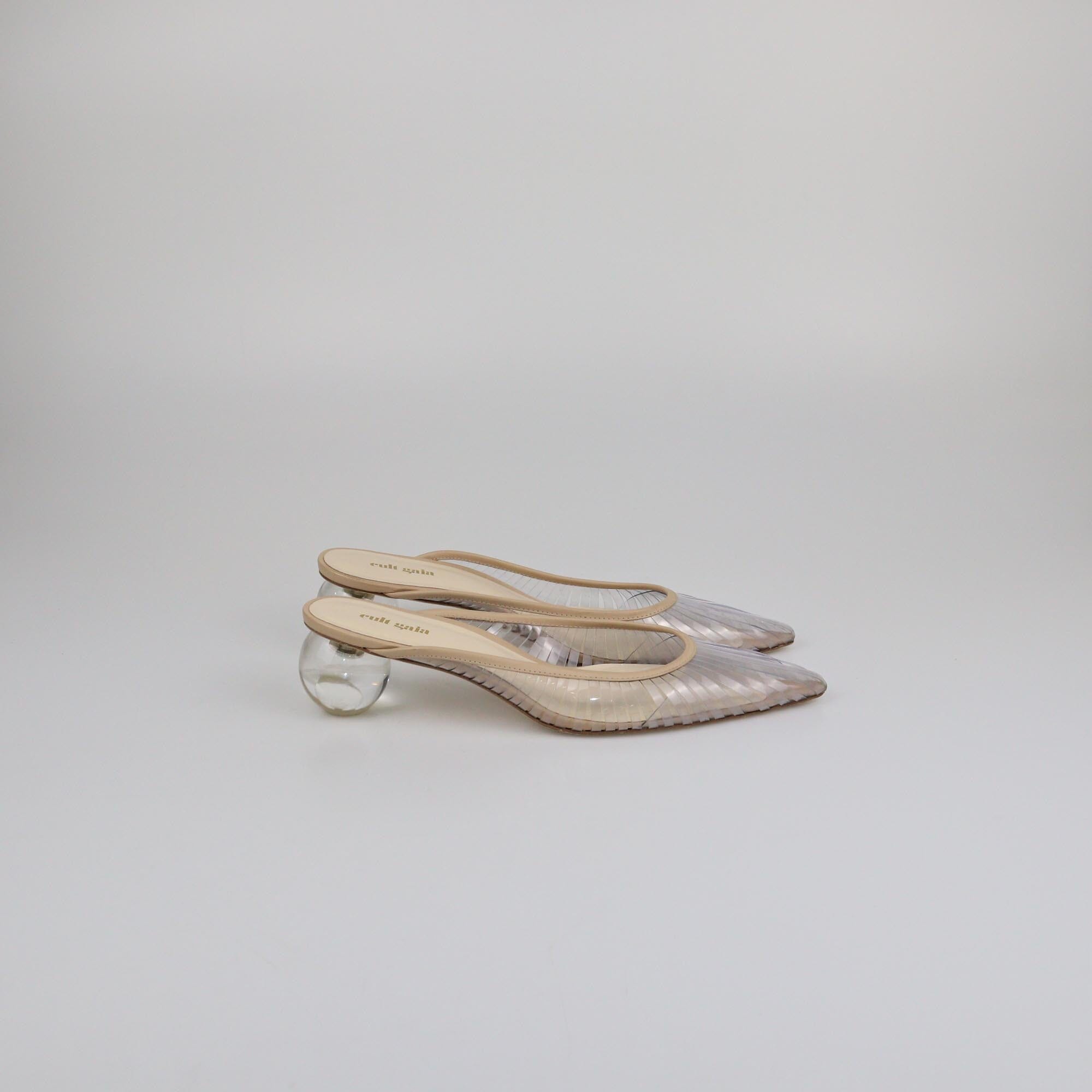 Cult Gaia Beige/Clear Leena Mules Womens Cult Gaia 