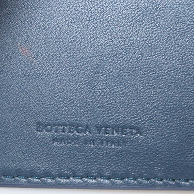 Bottega Veneta Blue Crocodile Vertical Card Case