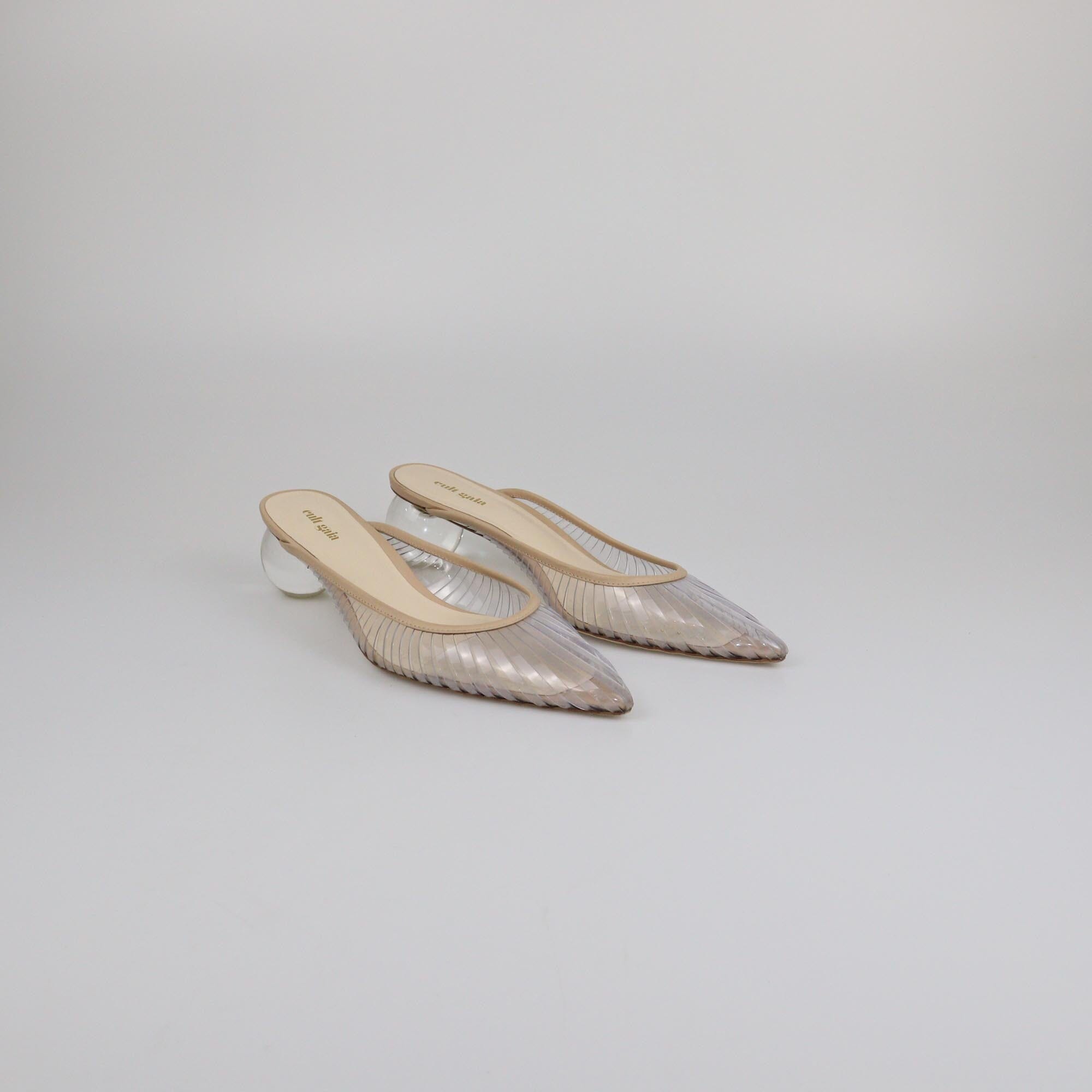 Cult Gaia Beige/Clear Leena Mules Womens Cult Gaia 