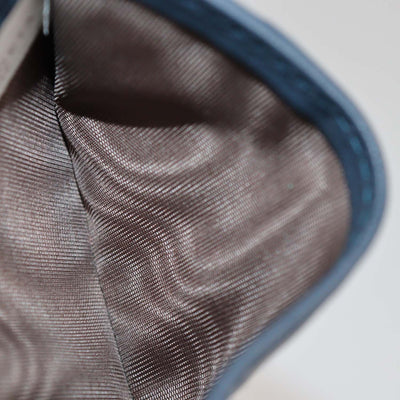 Bottega Veneta Blue Crocodile Vertical Card Case
