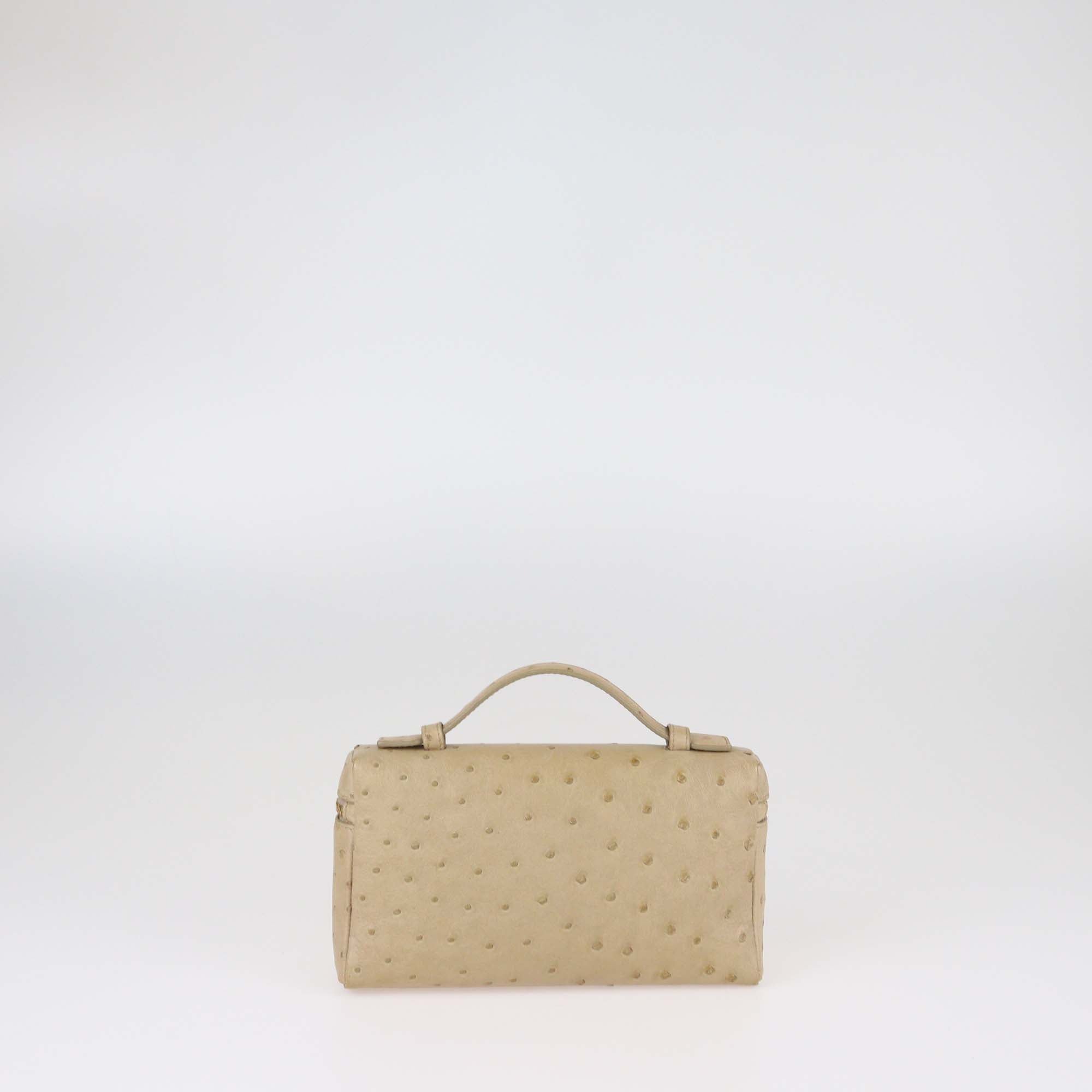 Loro Piana Orix Ostrich Extra Pocket L19 Pouch