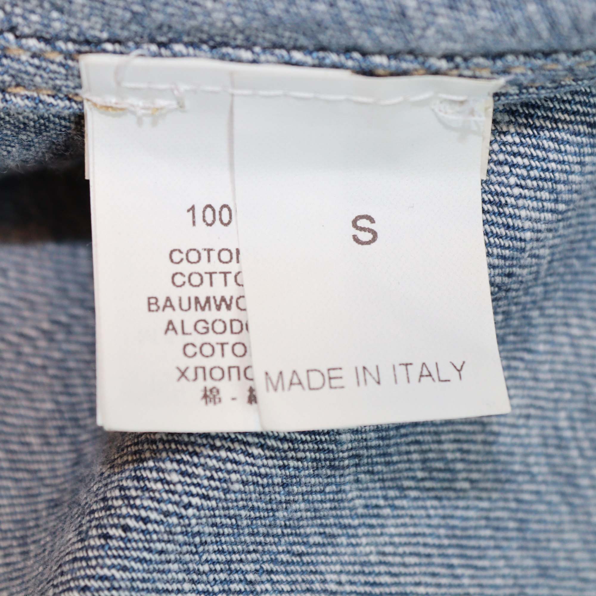 Brunello Cucinelli Blue Washed Denim Long Sleeve Shirt