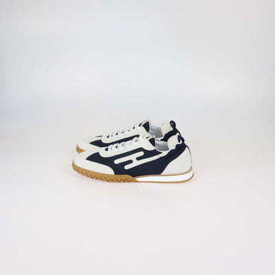Hermès Bleu Marine/Blanc Technical Canvas and Suede Jet Sneakers