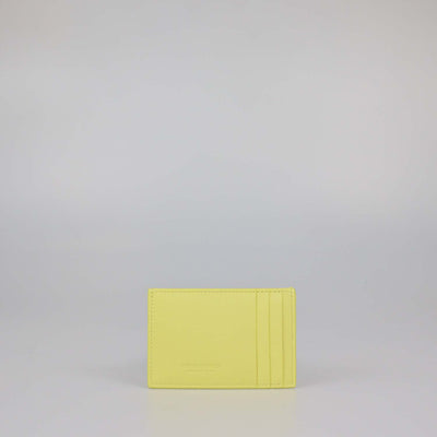 Bottega Veneta Yellow Intreccio Leather Cassette Card Case