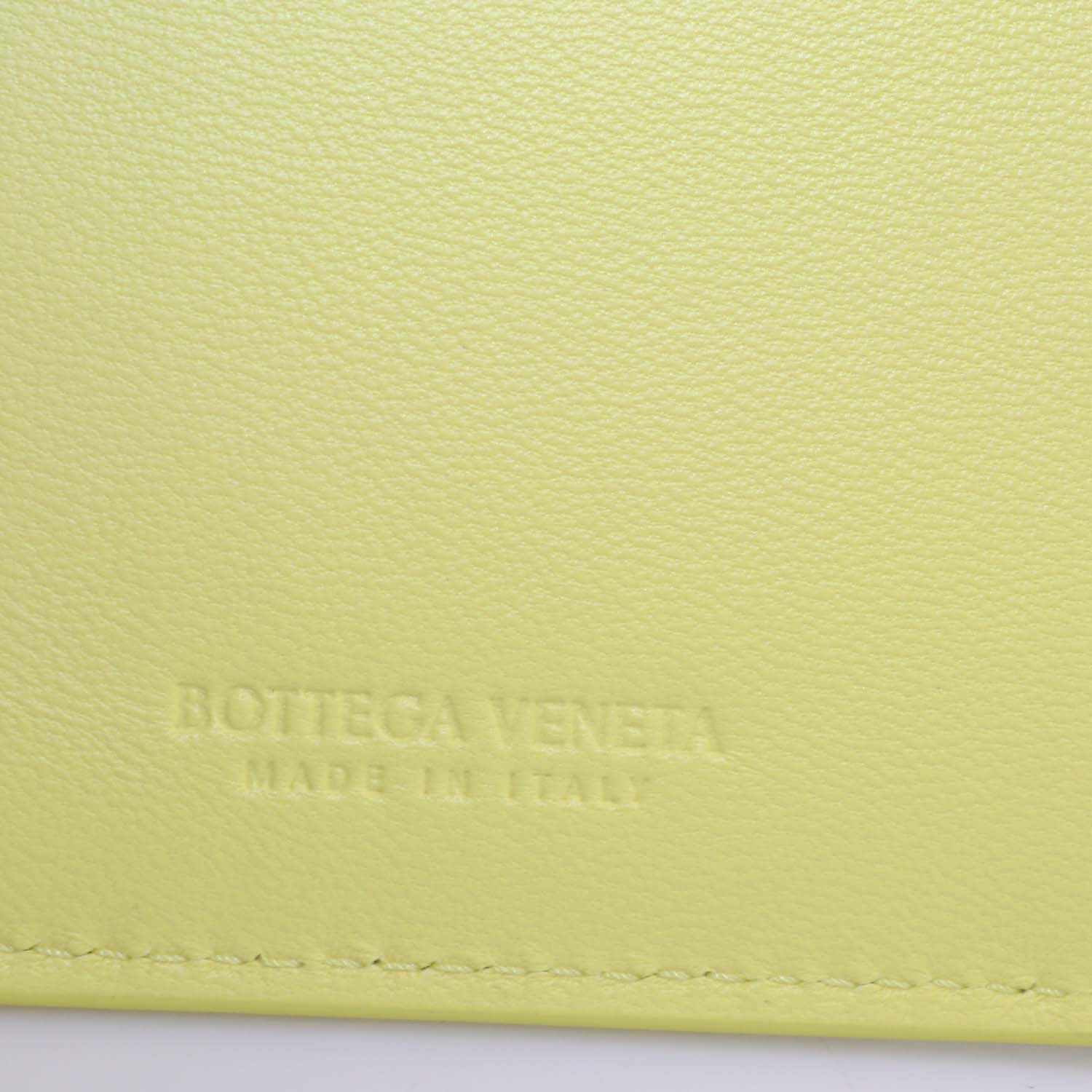 Bottega Veneta Yellow Intreccio Leather Cassette Card Case