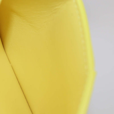 Bottega Veneta Yellow Intreccio Leather Cassette Card Case