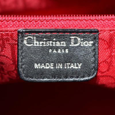 Christian Dior Black Cannage Leather Large Lady Dior Tote