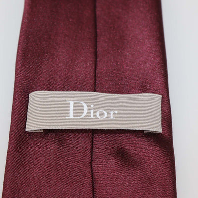 Christian Dior Burgundy Silk Tie