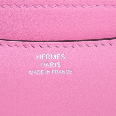 Hermes Rose Azalee Swift Leather Constance 18 Shoulder Bag
