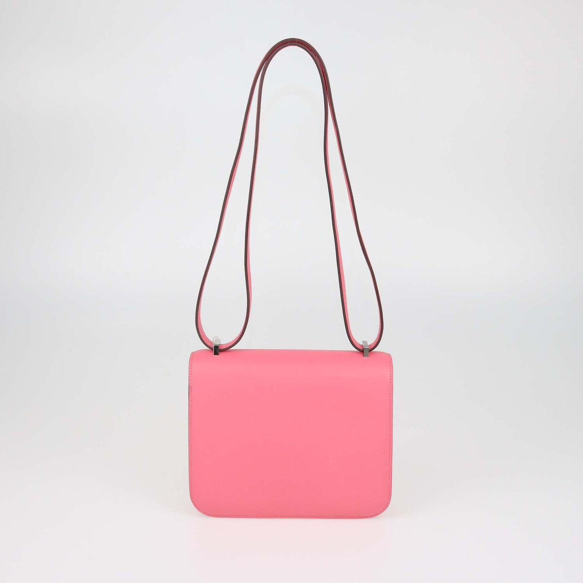 Hermes Rose Azalee Swift Leather Constance 18 Shoulder Bag