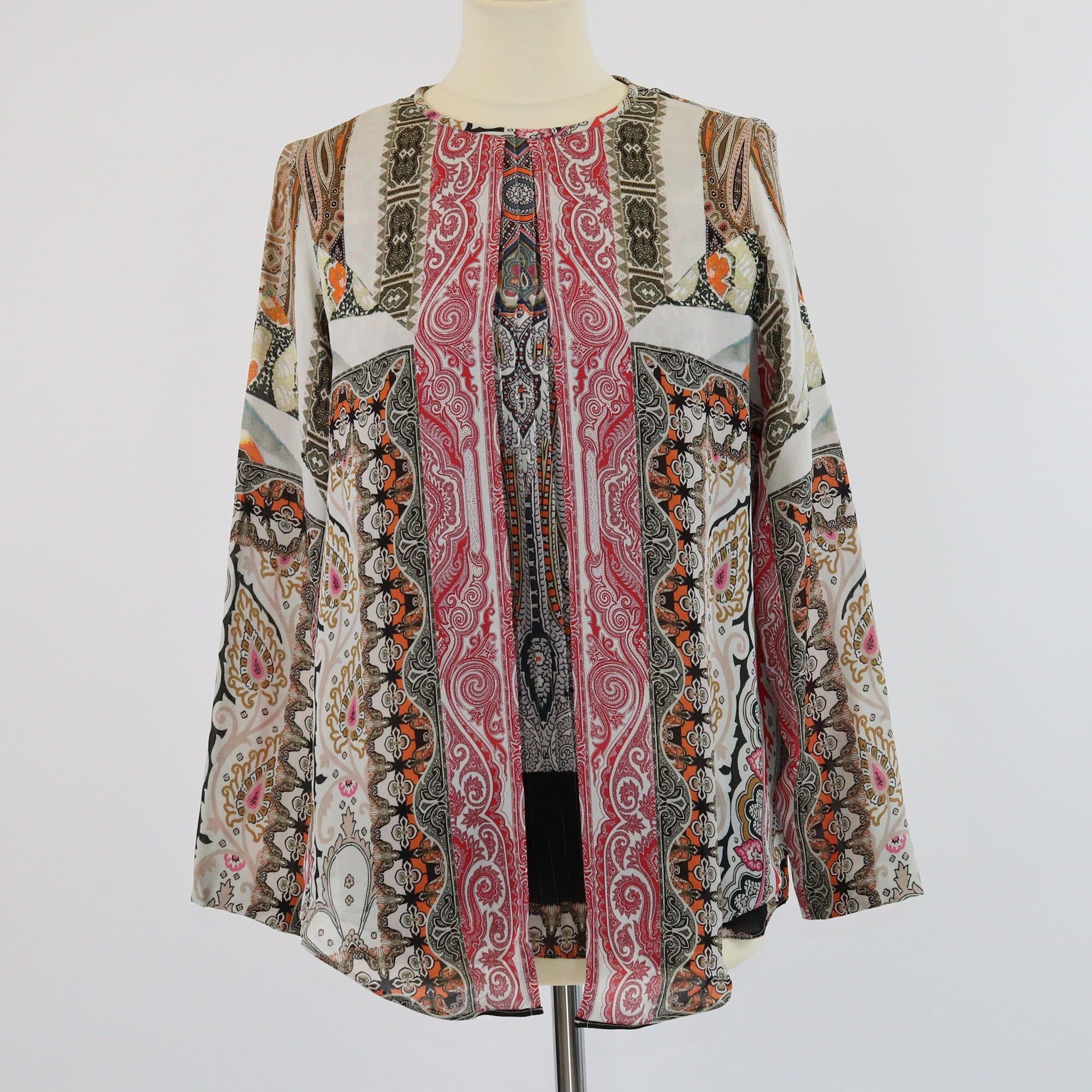 Etro Multicolor Paisley Print Long Sleeve Blouse Womens Etro 