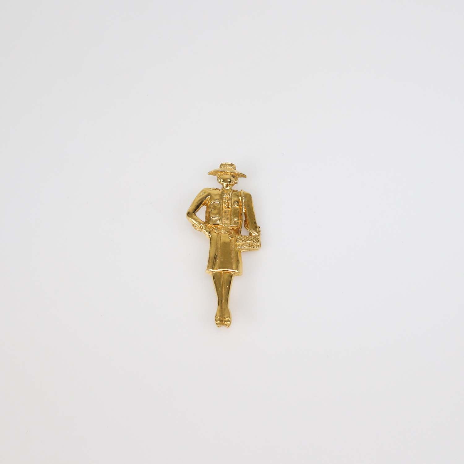 Chanel Gold Plated Coco Mademoiselle Pin Brooch