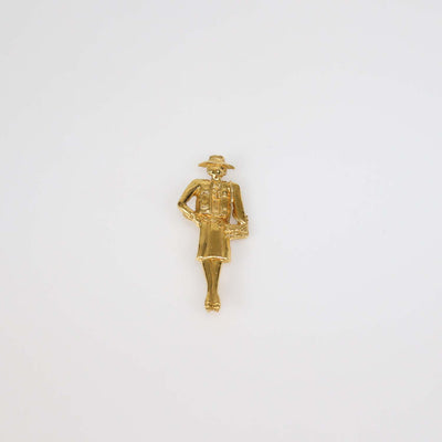 Chanel Gold Plated Coco Mademoiselle Pin Brooch