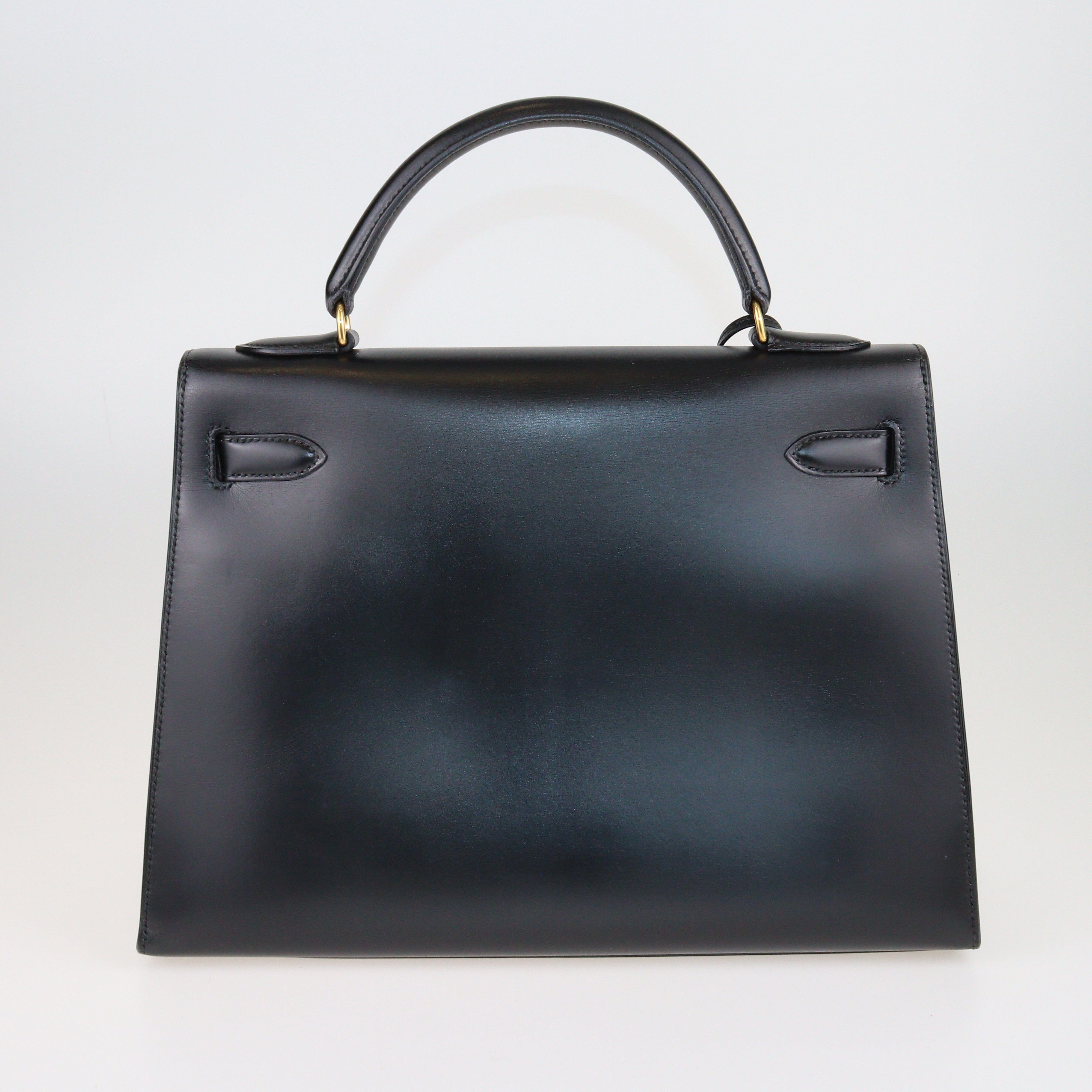 Black Box Calf Kelly Sellier 32 GHW Bag Bags Hermes 