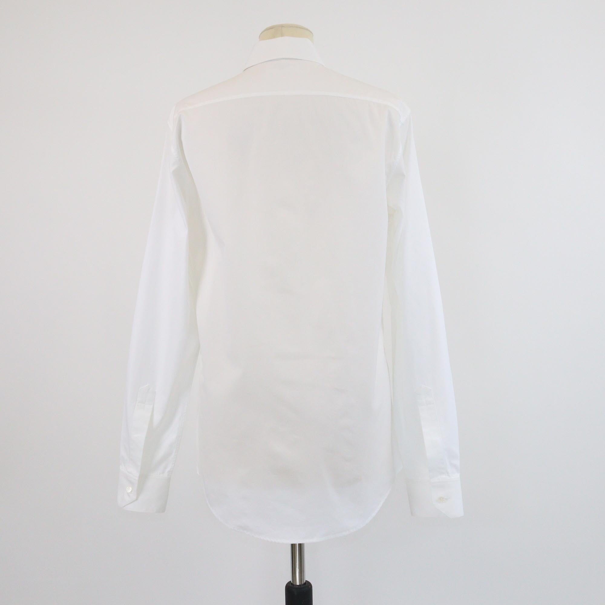 Celine White Button Front Long Sleeve Shirt Womens Celine 