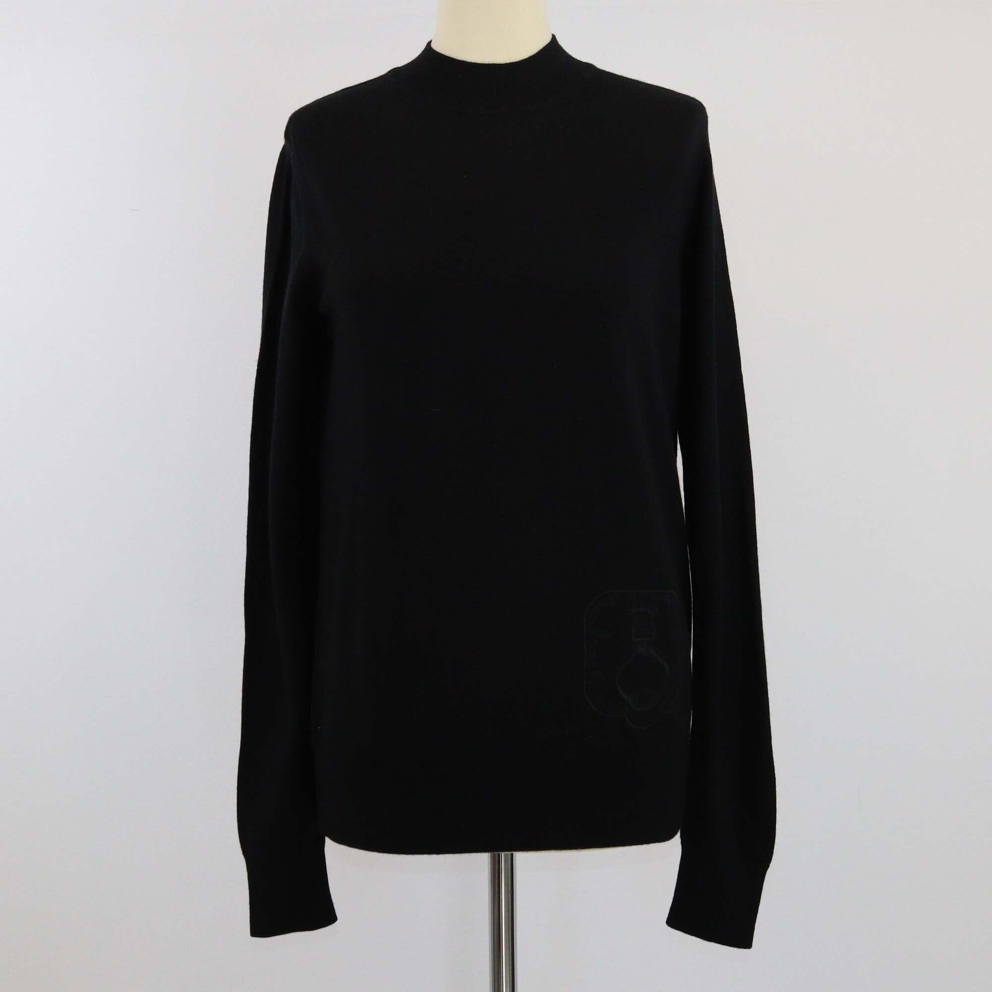 Hermes Black Mock Neck Sweatshirt