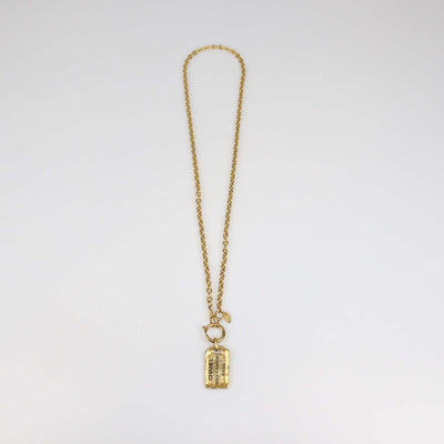 Chanel Gold Plated 31 Rue Cambon Plaque Pendant Necklace