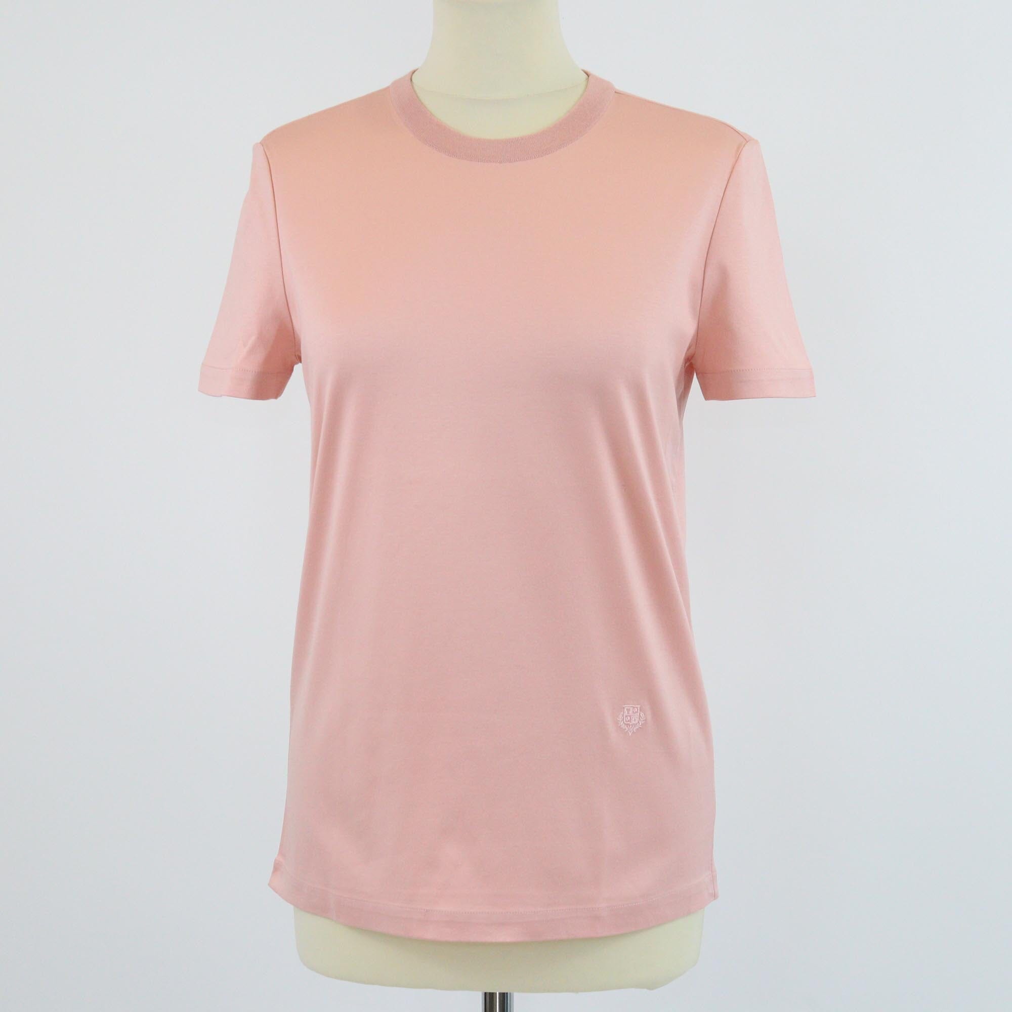 Loro Piana Fluffy Pink Logo Embroidered My-T T-Shirt Womens Loro Piana 