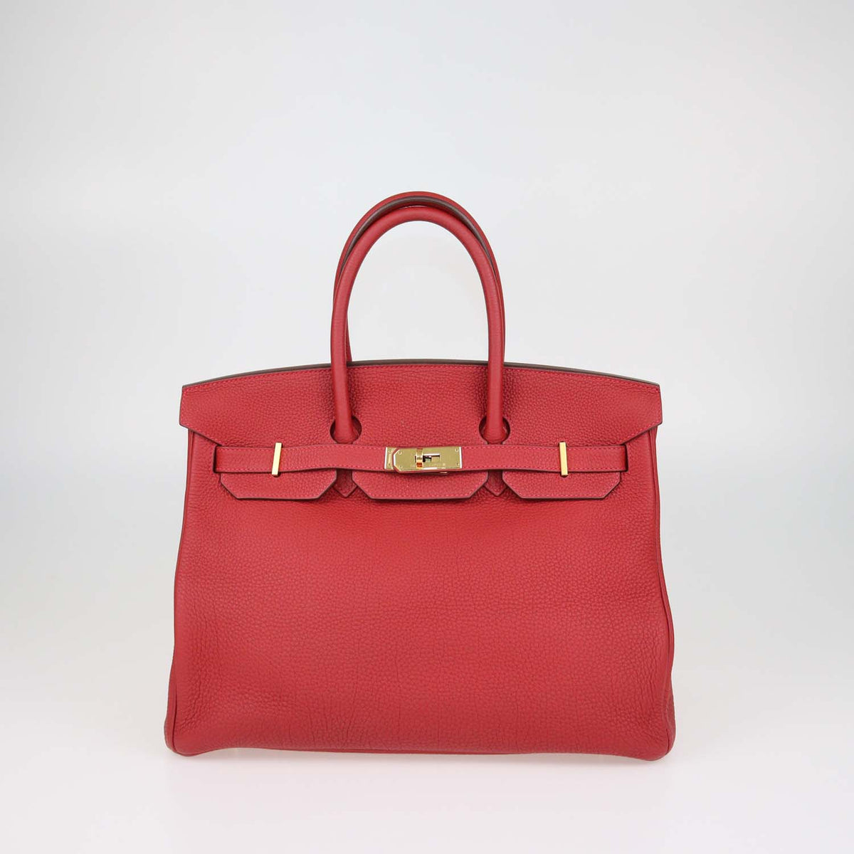 Hermes Vermillon Togo Leather Gold Hardware Birkin 35 Bag