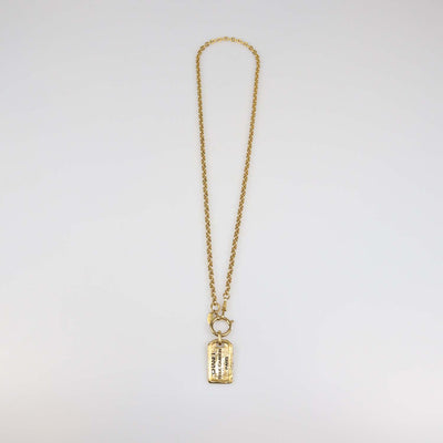 Chanel Gold Plated 31 Rue Cambon Plaque Pendant Necklace