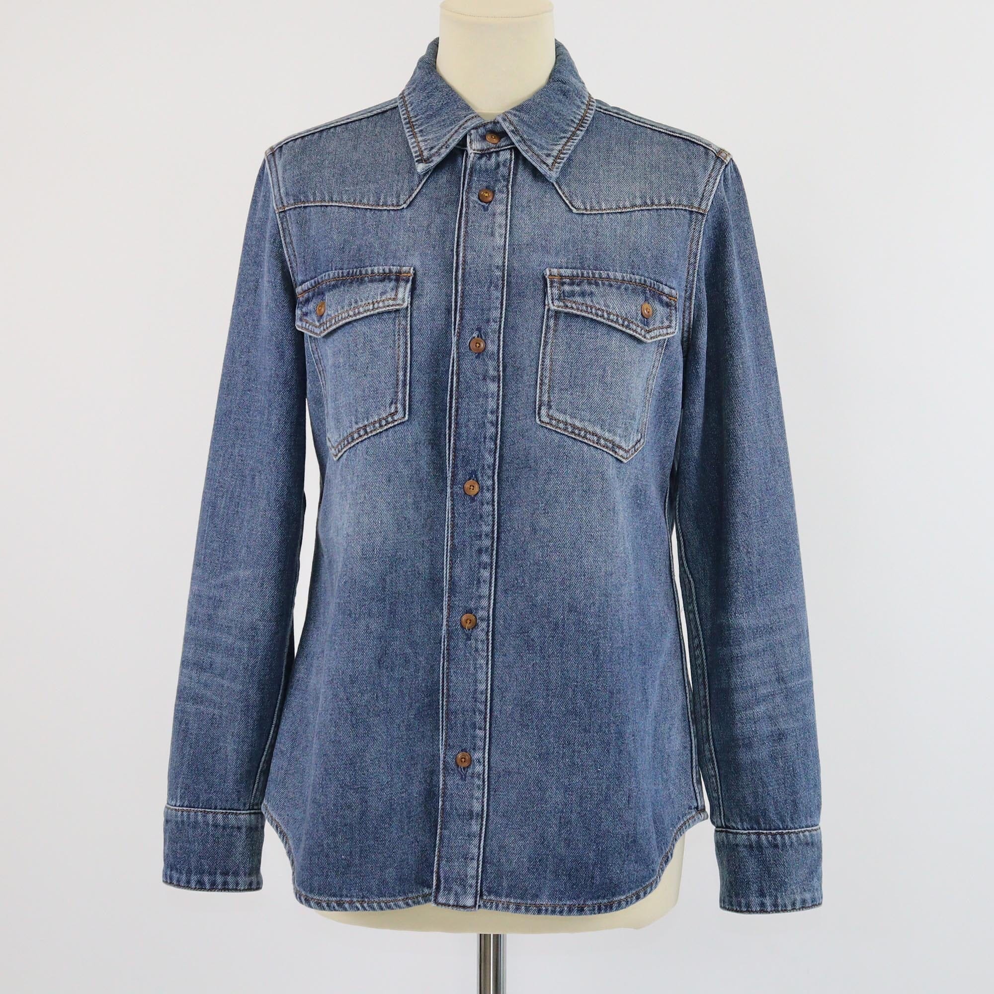 Chloe Blue I am Dempo Classic Denim Shirt Womens Chloe 