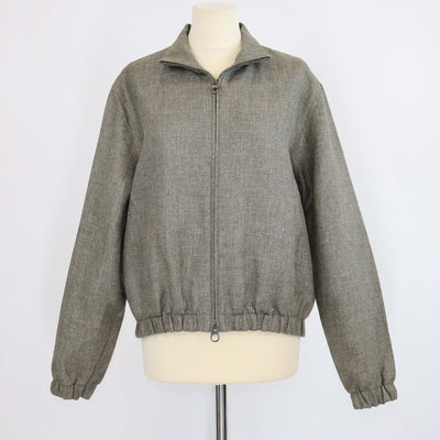 Loro Piana Light Green Linen Rain System Bomber Jacket