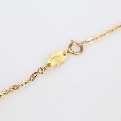 Chanel Gold Plated Metal CC Pendant Necklace