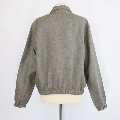 Loro Piana Light Green Linen Rain System Bomber Jacket